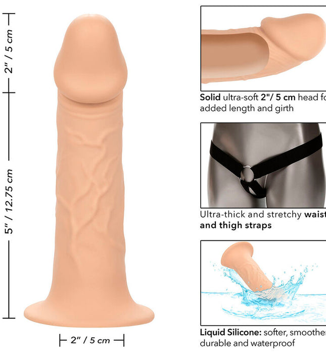 CALEXOTICS - PERFORMANCE MAXX LIFE-LIKE EXTENSION WITH HARNESS LIGHT SKIN