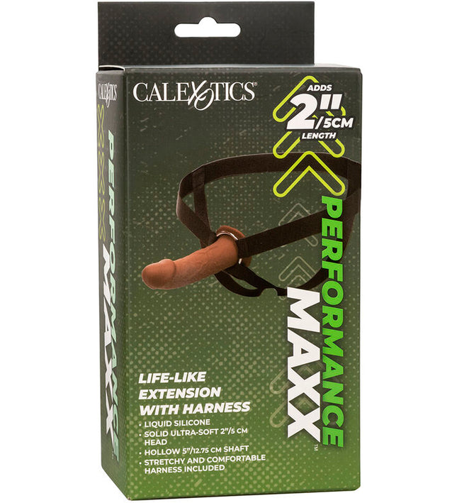CALEXOTICS - PERFORMANCE MAXX LIFE-LIKE EXTENSION WITH HARNESS BROWN SKIN