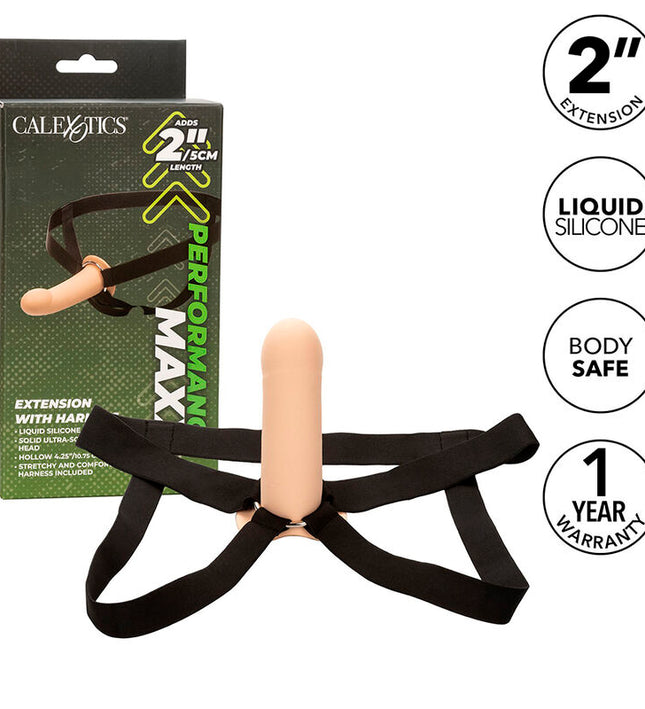 CALEXOTICS - PERFORMANCE MAXX EXTENSION WITH HARNESS LIGHT SKIN