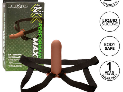 CALEXOTICS - PERFORMANCE MAXX EXTENSION WITH HARNESS BROWN SKIN
