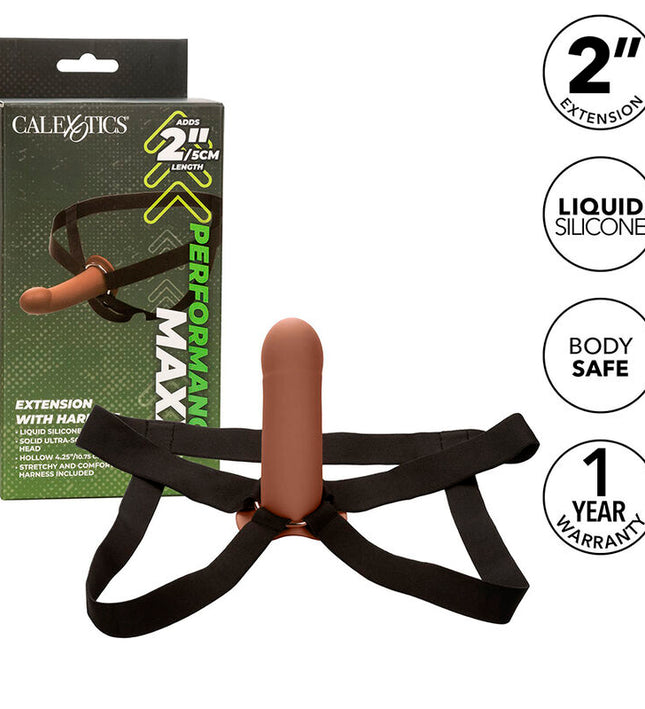 CALEXOTICS - PERFORMANCE MAXX EXTENSION WITH HARNESS BROWN SKIN