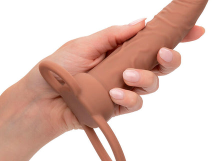 CALEXOTICS - PERFORMANCE MAXX RECHARGABLE DUAL PENETRATOR BROWN SKIN