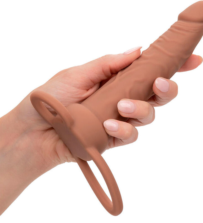 CALEXOTICS - PERFORMANCE MAXX RECHARGABLE DUAL PENETRATOR BROWN SKIN