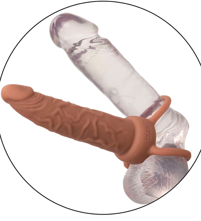CALEXOTICS - PERFORMANCE MAXX RECHARGABLE DUAL PENETRATOR BROWN SKIN