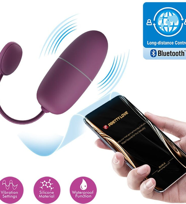 PRETTY LOVE - NYMPH VIBRATING EGG APP CONTROLLED LILA