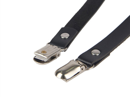 SUBBLIME - LEATHER CHAINLEG HARNESS BLACK ONE SIZE