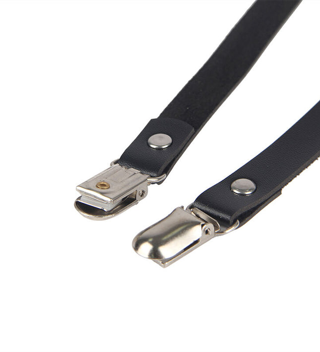 SUBBLIME - LEATHER CHAINLEG HARNESS BLACK ONE SIZE