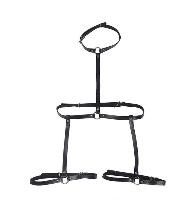 SUBBLIME - LEATHER BODY HARNESS BLACK ONE SIZE