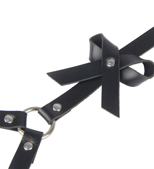SUBBLIME - LEATHER WAIST AND LEG HARNESS BLACK ONE SIZE