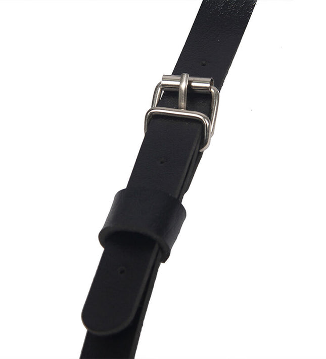 SUBBLIME - BODY HARNESS ADJUSTABLE STRAPS LEATHER BLACK ONE SIZE