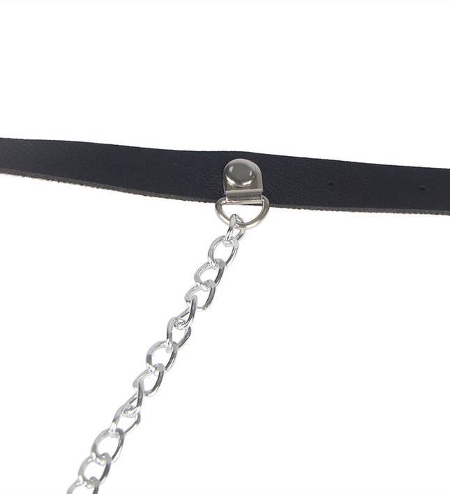 SUBBLIME - LEATHER BELT HARNESS BLACK ONE SIZE