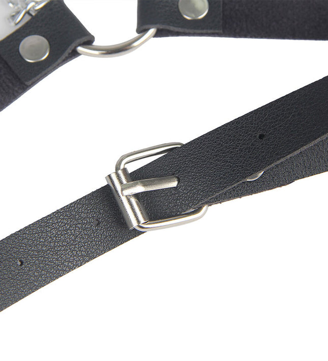 SUBBLIME - LEATHER BELT HARNESS BLACK ONE SIZE