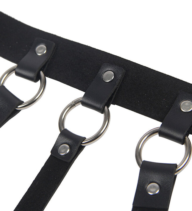 SUBBLIME - CHEST HARNESS WITH BIG RING CHAINS ONE SIZE
