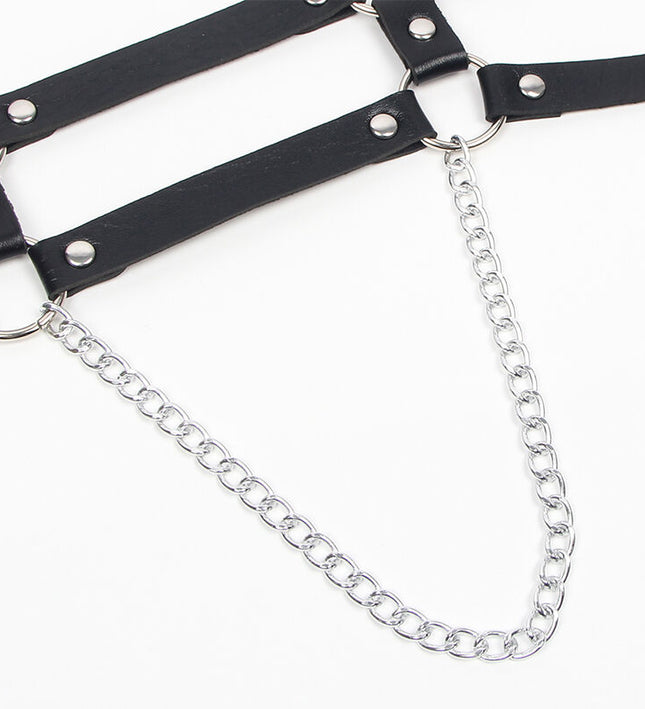 SUBBLIME - HARNESS WITH STRAPS AND CHAINDETAILS ONE SIZE