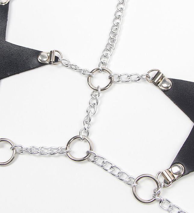 SUBBLIME - FULL BODY HARNESS WITH STAR CHAINDETAIL ONE SIZE
