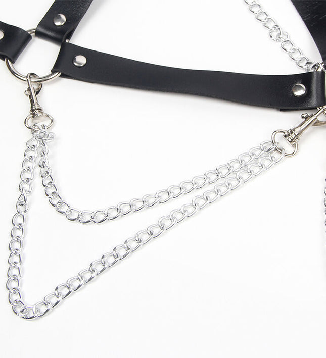 SUBBLIME - HARNESS BRA WITH CHAINDETAIL ONE SIZE