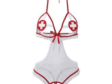 SUBBLIME - SEXY CROTCHLESS NURSE COSTUME S/M