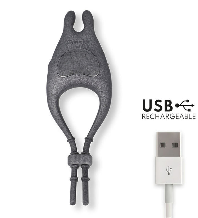 ONINDER - PAMPA RECHARGEABLE ADJUSTABLE VIBRATOR RING WITH CLITORIS STIMULATOR 10 SPEED - FREE APP