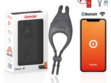 ONINDER - PAMPA RECHARGEABLE ADJUSTABLE VIBRATOR RING WITH CLITORIS STIMULATOR 10 SPEED - FREE APP