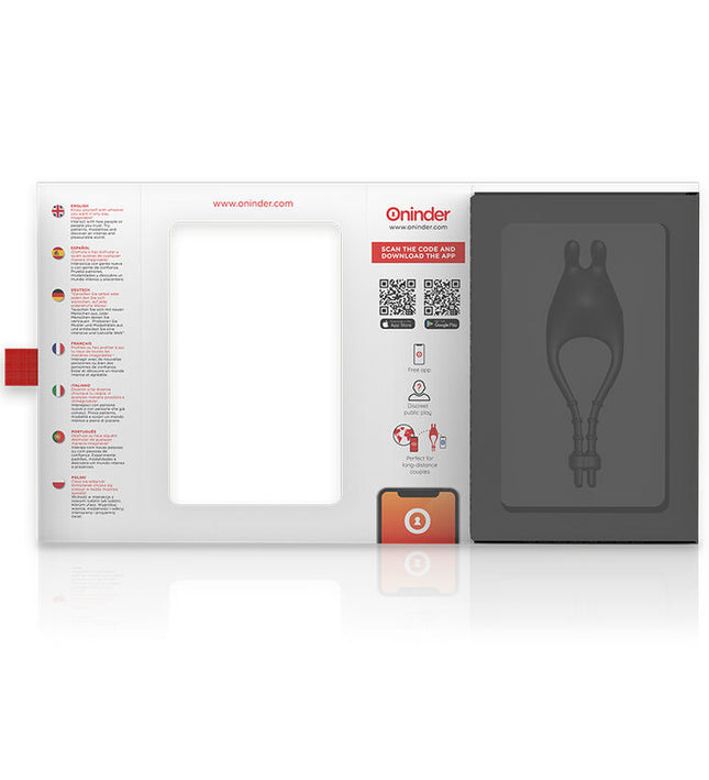 ONINDER - PAMPA RECHARGEABLE ADJUSTABLE VIBRATOR RING WITH CLITORIS STIMULATOR 10 SPEED - FREE APP