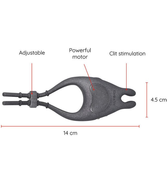 ONINDER - PAMPA RECHARGEABLE ADJUSTABLE VIBRATOR RING WITH CLITORIS STIMULATOR 10 SPEED - FREE APP