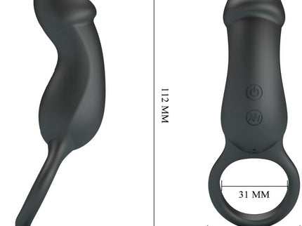 PRETTY LOVE - TRAE RING & VIBRATOR BLACK