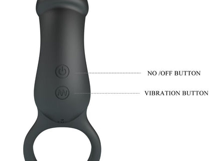 PRETTY LOVE - TRAE RING & VIBRATOR BLACK