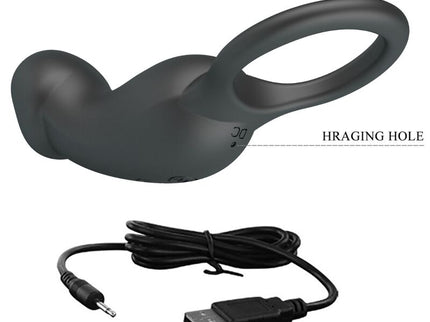 PRETTY LOVE - TRAE RING & VIBRATOR BLACK