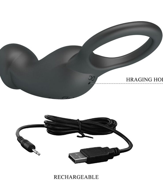 PRETTY LOVE - TRAE RING & VIBRATOR BLACK