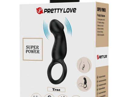 PRETTY LOVE - TRAE RING & VIBRATOR BLACK
