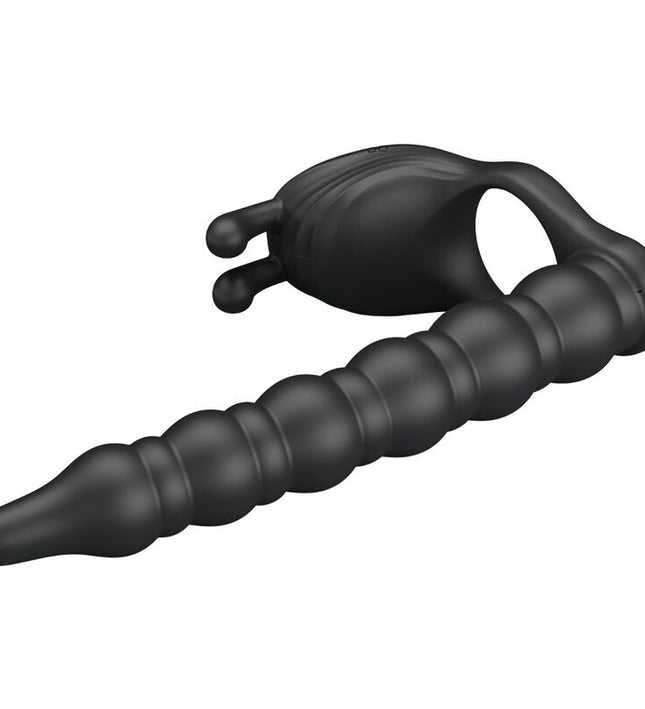 PRETTY LOVE - BLACKNEY PENIS RING WITH BLACK VIBRATOR PLUG