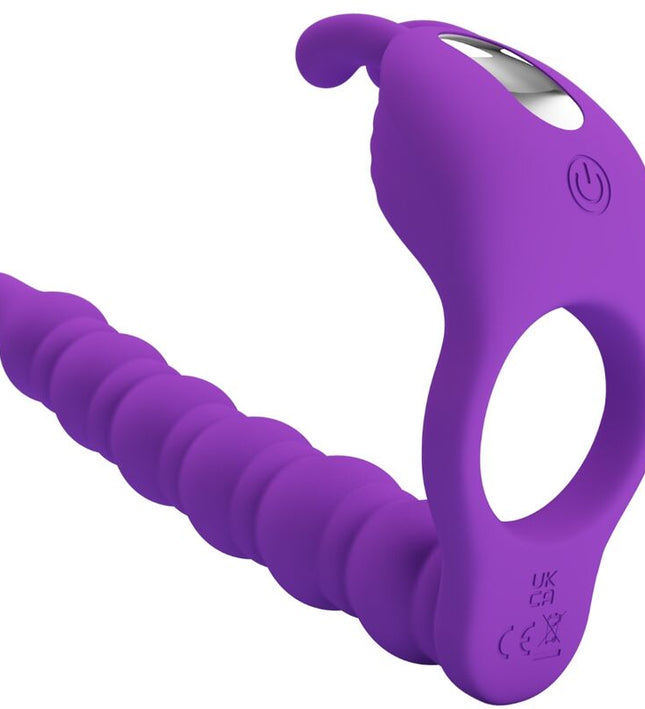PRETTY LOVE - BLACKNEY PENIS RING WITH LILA VIBRATOR PLUG
