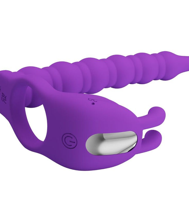 PRETTY LOVE - BLACKNEY PENIS RING WITH LILA VIBRATOR PLUG