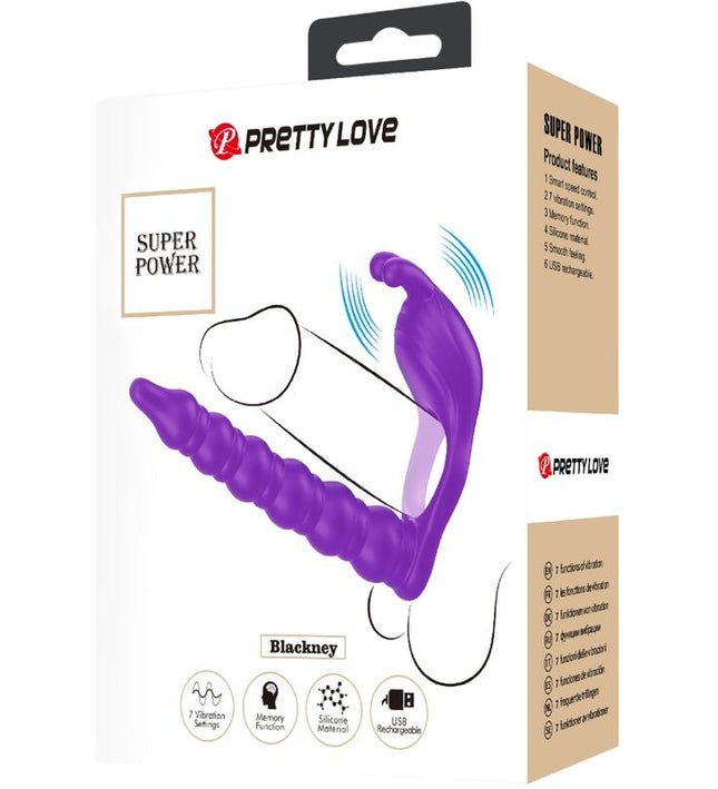 PRETTY LOVE - BLACKNEY PENIS RING WITH LILA VIBRATOR PLUG