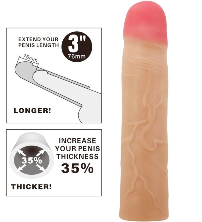 PRETTY LOVE - KYLIAN PENIS EXTENDER COVER FLESH