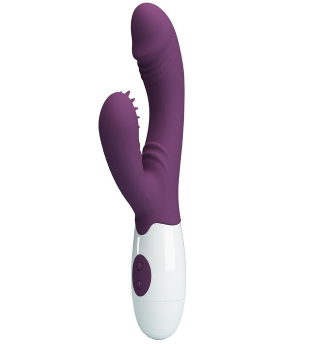 PRETTY LOVE - ANDRE RABBIT VIBRATOR & G-POINT STIMULATOR PURPLE