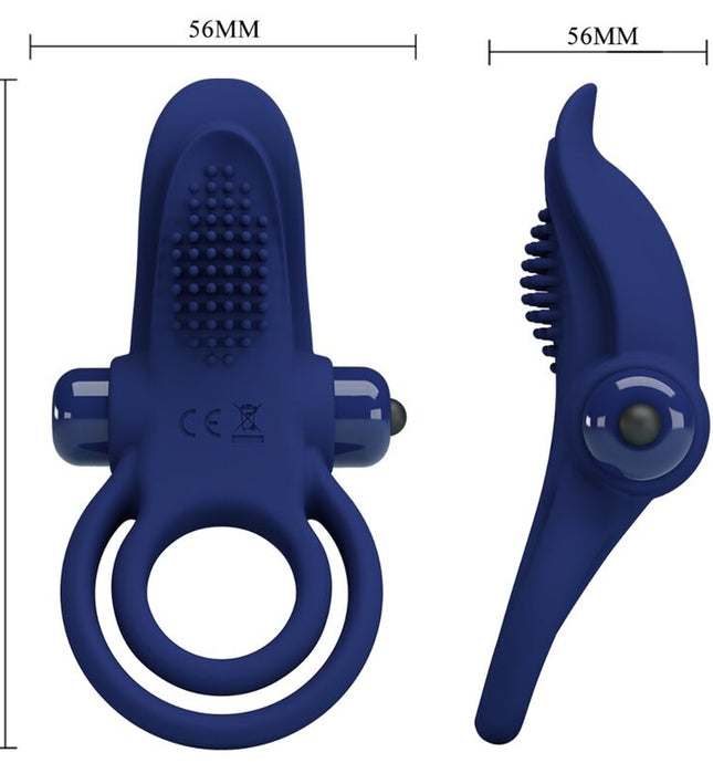PRETTY LOVE - BRONSON DOUBLE RING WITH VIBRATION BLUE