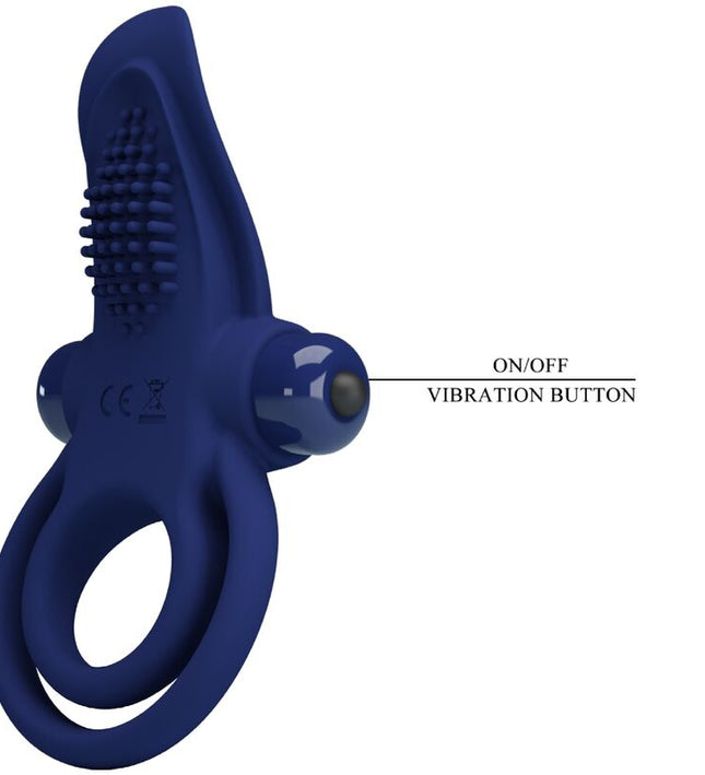 PRETTY LOVE - BRONSON DOUBLE RING WITH VIBRATION BLUE