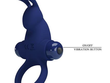 PRETTY LOVE - JIRO RABBIT RING WITH VIBRATION BLUE