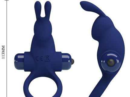 PRETTY LOVE - JIRO RABBIT RING WITH VIBRATION BLUE