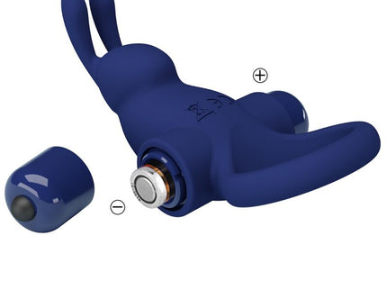 PRETTY LOVE - JIRO RABBIT RING WITH VIBRATION BLUE