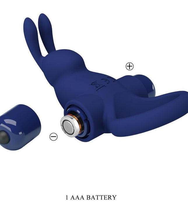 PRETTY LOVE - JIRO RABBIT RING WITH VIBRATION BLUE