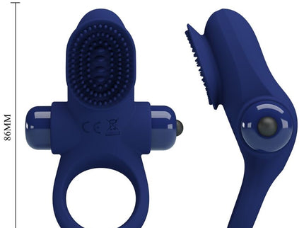 PRETTY LOVE - PALLE RING WITH VIBRATION BLUE
