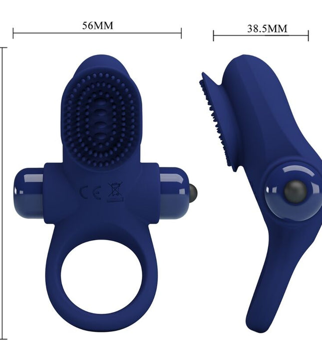 PRETTY LOVE - PALLE RING WITH VIBRATION BLUE