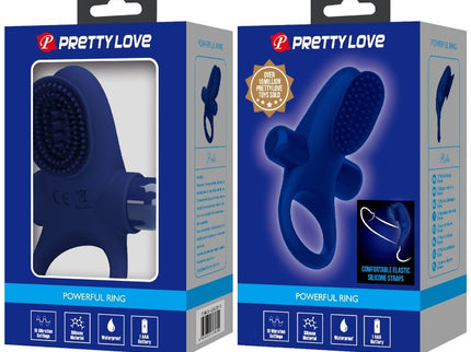 PRETTY LOVE - PALLE RING WITH VIBRATION BLUE