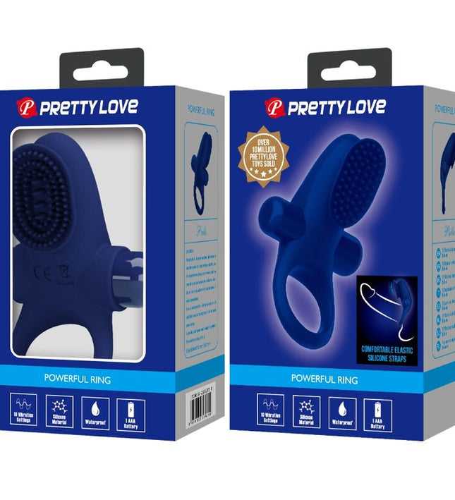 PRETTY LOVE - PALLE RING WITH VIBRATION BLUE