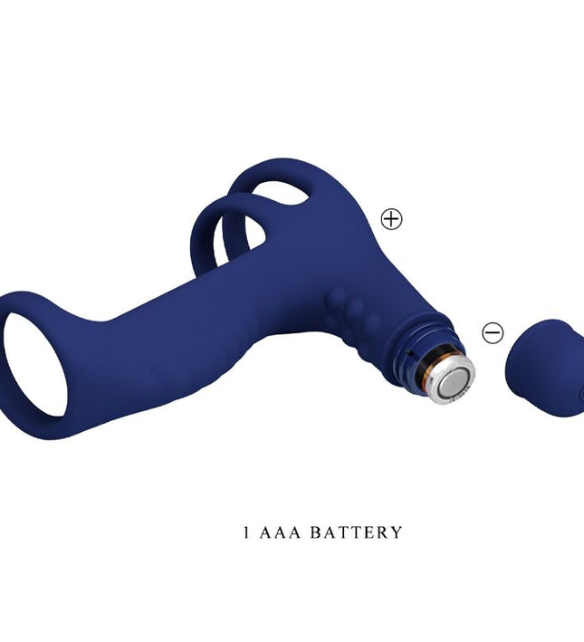 PRETTY LOVE - ELISH VIBRATING RING WITH EXTENSION BLUE