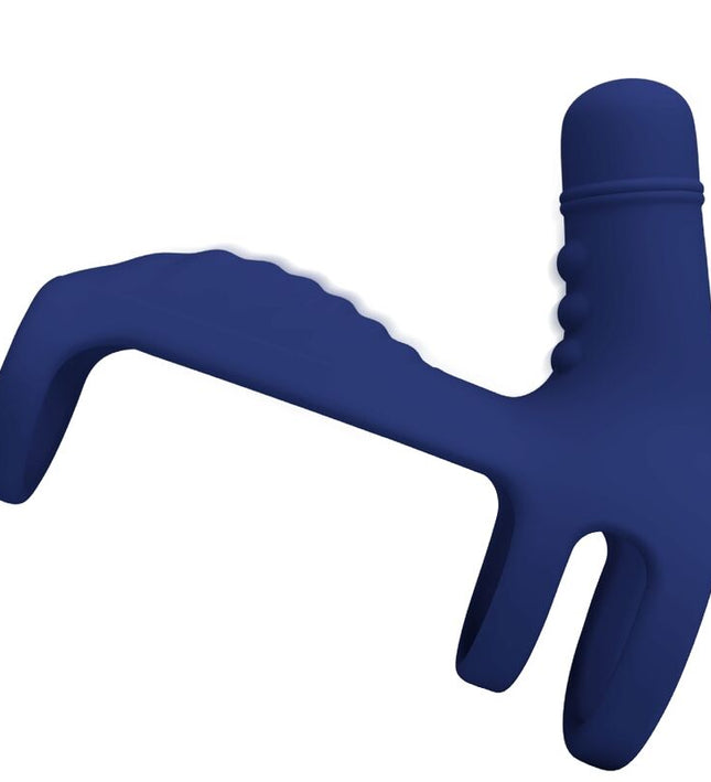 PRETTY LOVE - ELISH VIBRATING RING WITH EXTENSION BLUE