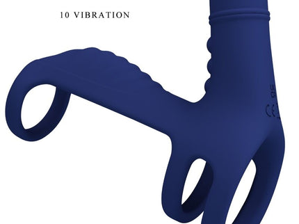 PRETTY LOVE - ELISH VIBRATING RING WITH EXTENSION BLUE