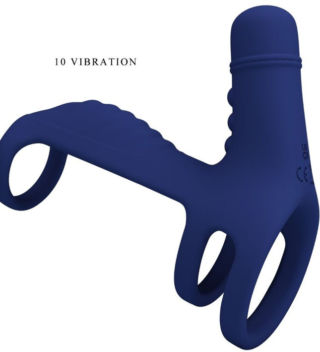 PRETTY LOVE - ELISH VIBRATING RING WITH EXTENSION BLUE